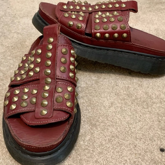 RARE Vintage Doc Martens! Size 39. Burgundy leather and brass studs. - Picture 3 of 8